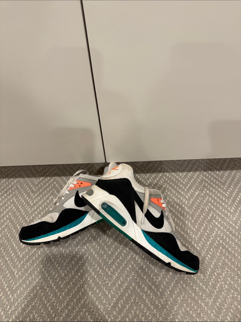 Nike Retro Air Max Sneakers - Black, White, Teal & Coral